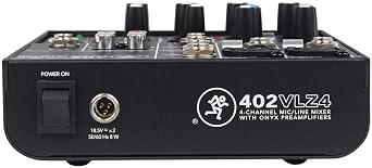 Mackie 402VLZ4, 4-channel Ultra Compact Mixer with High Quality Onyx Preamps