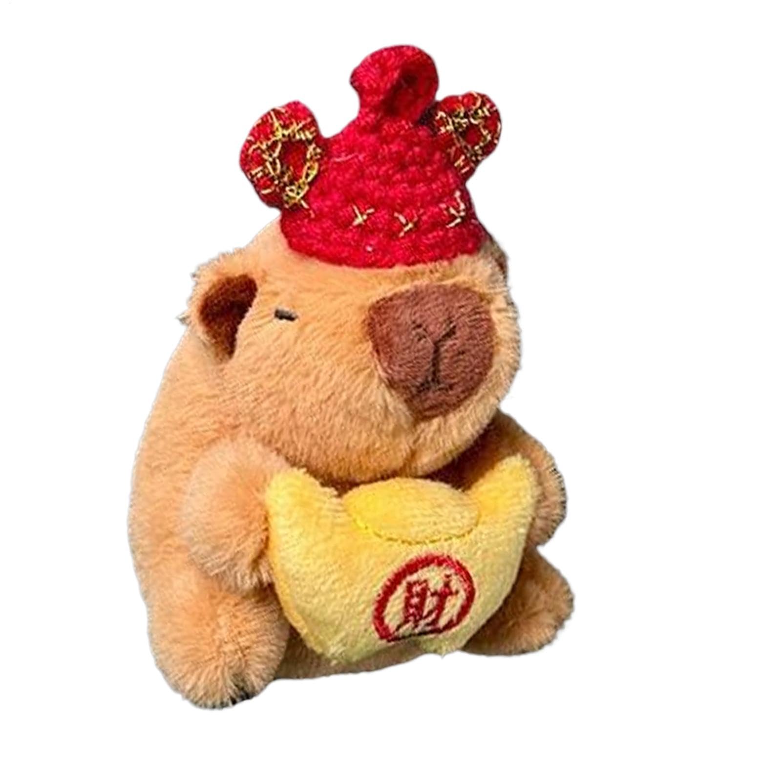 Animale di peluche di capibara, peluche di capibara - Capibara per interni di auto simpatico cartone animato - Peluche animali, divertente bambola di peluche Capibara, decorazioni per cruscotto per am