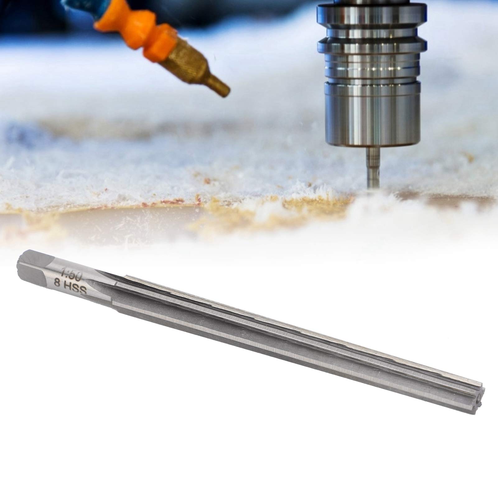Respicefinem 1:50 Machine Reamer Pin High Speed Steel Straight Shank Reamer Industrial Products 8mm