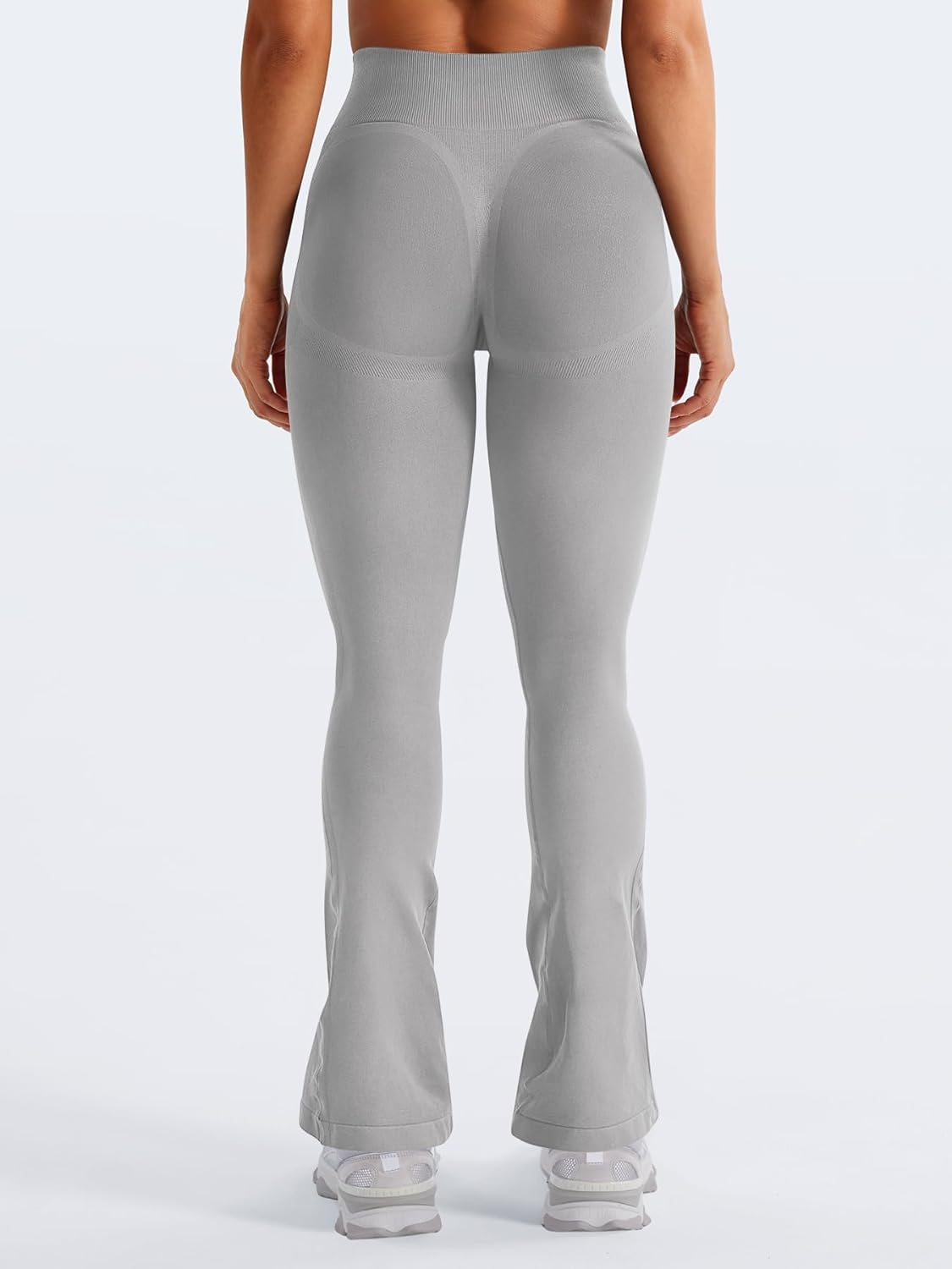 YEOREO Women's Mini Flare Workout Butt Lifting Hidden Scrunch Seamless Yoga Legging Pants - Image 3