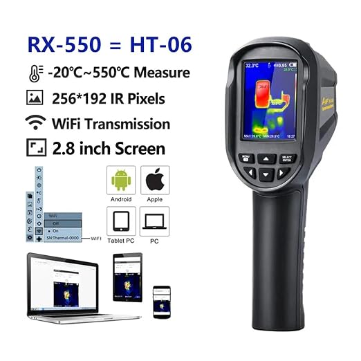 Infrared Thermal Imager HT-06 WiFi Industrial Floor Heating PCB Circuit Detection 256X192 IR Imaging Camera | HT-06 miniatura 2