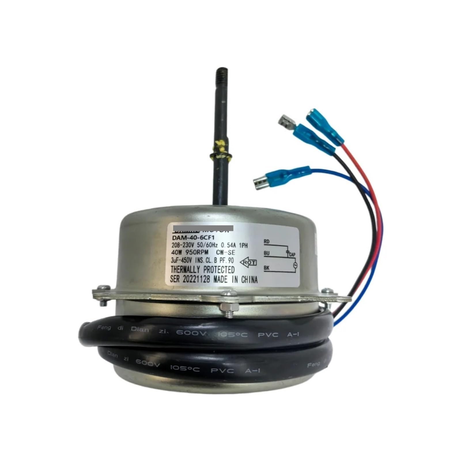 CHFOUGNE DAM-40-6CF1 AC208-230V 50/60Hz 40W 950RPM AC Fan Motor For Air Conditioner