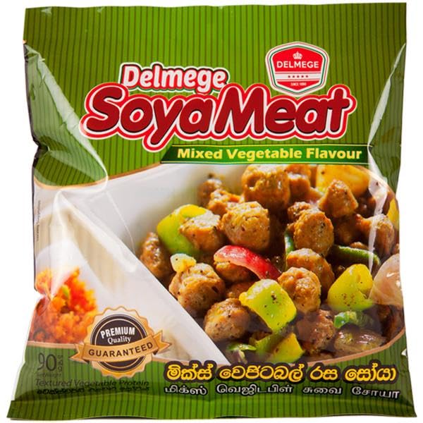 Delmege SOYA Meat | Authentic Sri Lankan Taste | (Mix Vegetable Flavour, Pack of 5)