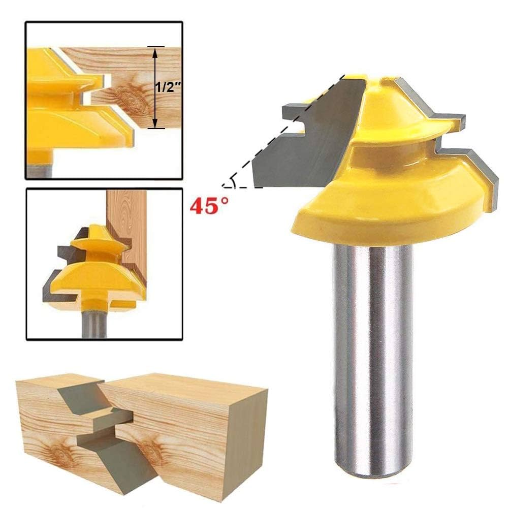 Amazon.co.jp: Eyech 45度ロックマイタールータービットセット 1