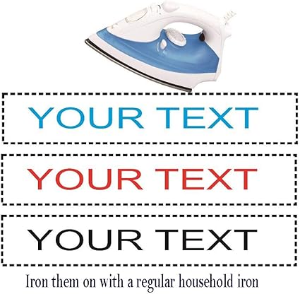 Iron on Name Labels for Clothing With Your Name On It (100)