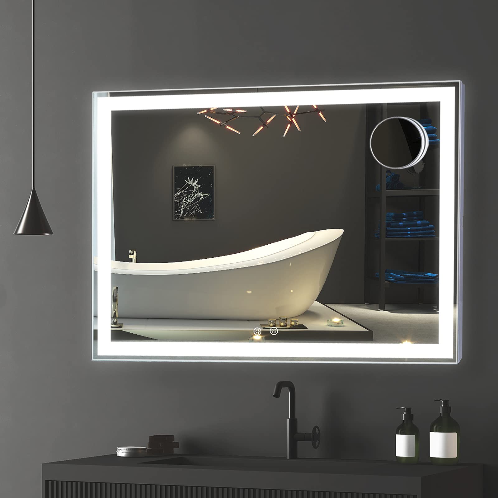 Buy Tovendor LED Bathroom Vanity Mirror, 32 x 24 Inch Lighted Wall ed Mirror with Dimmable Smart