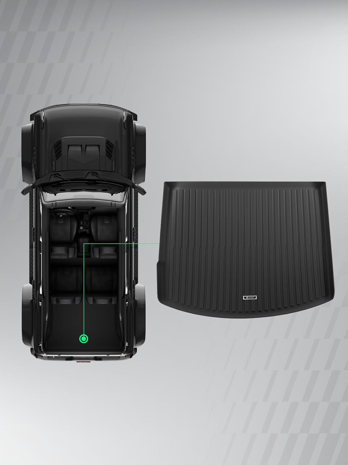 YHTAUTO Cargo Mat Compatible with Ford Escape 2013-2019 & Lincoln MKC 2015-2019, TPE All Weather Car Mat Waterproof Anti-Slip Odorless, Interior Accessories, Cargo Mat Trunk Mat - Image 11