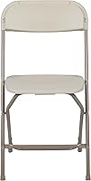 Vista 10 de Flash Furniture Hercules Series Plastic Folding Chair - Beige - 4 Pack 650LB Weight Capacity Comfortable Event Chair-Lightweight Folding Chair