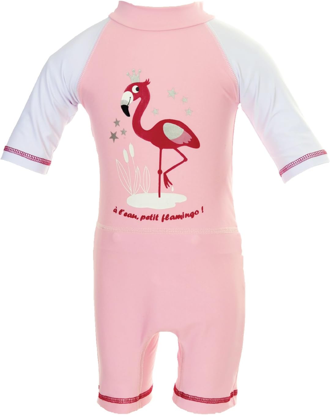 Piwapee – Combination Anti UV UPF 50 + Swim + Layer with Clip-On Pink Flamingo Pink Powder Pink 14-17 KG (24-36M)