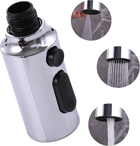 Reemplazo de cabezal de grifo extraíble, reemplazo de cabezal de grifo de cocina, 3 modos con 9 adaptadores, cabezal rociador de grifo de cocina,