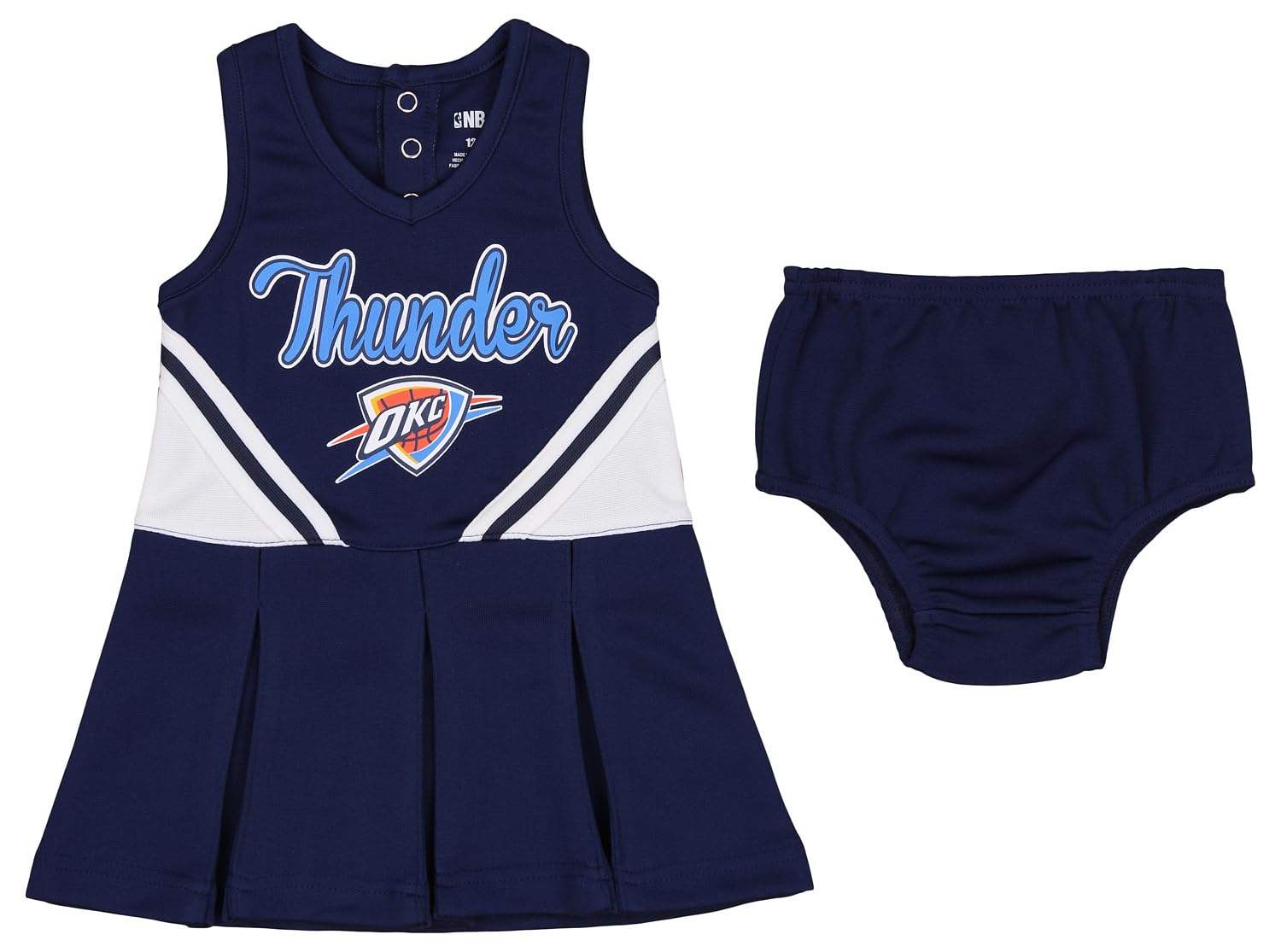 Outerstuff NBA Girls Infants (12M-24M) & Toddlers (2T-4T) Cheerleader Set, Oklahoma City Thunder, 18 Months