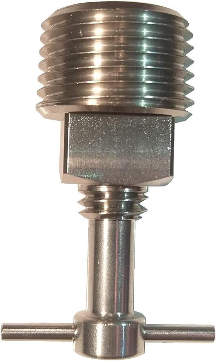 316 Stainlesss Steel Threaded Garboard Drain Plug w/T-Handle for Boat