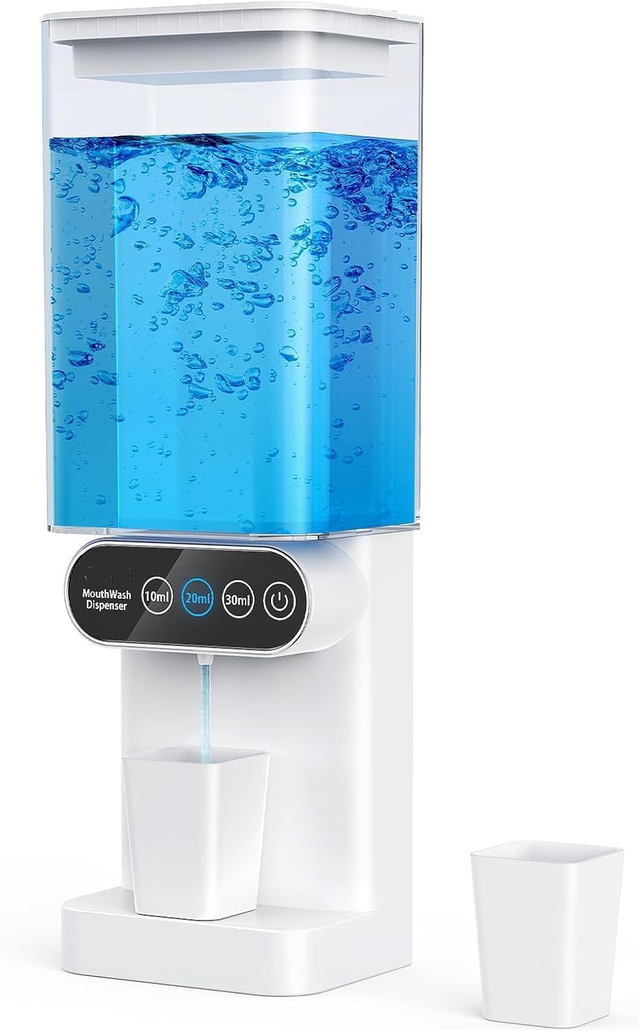P PIPITA Automatic Touchless Soap and Syrup Dispenser - Wall Mounted, 700mL (23.67 Oz) With Magnetic Cups for Bathroom - Perfect for Kids and Adults
