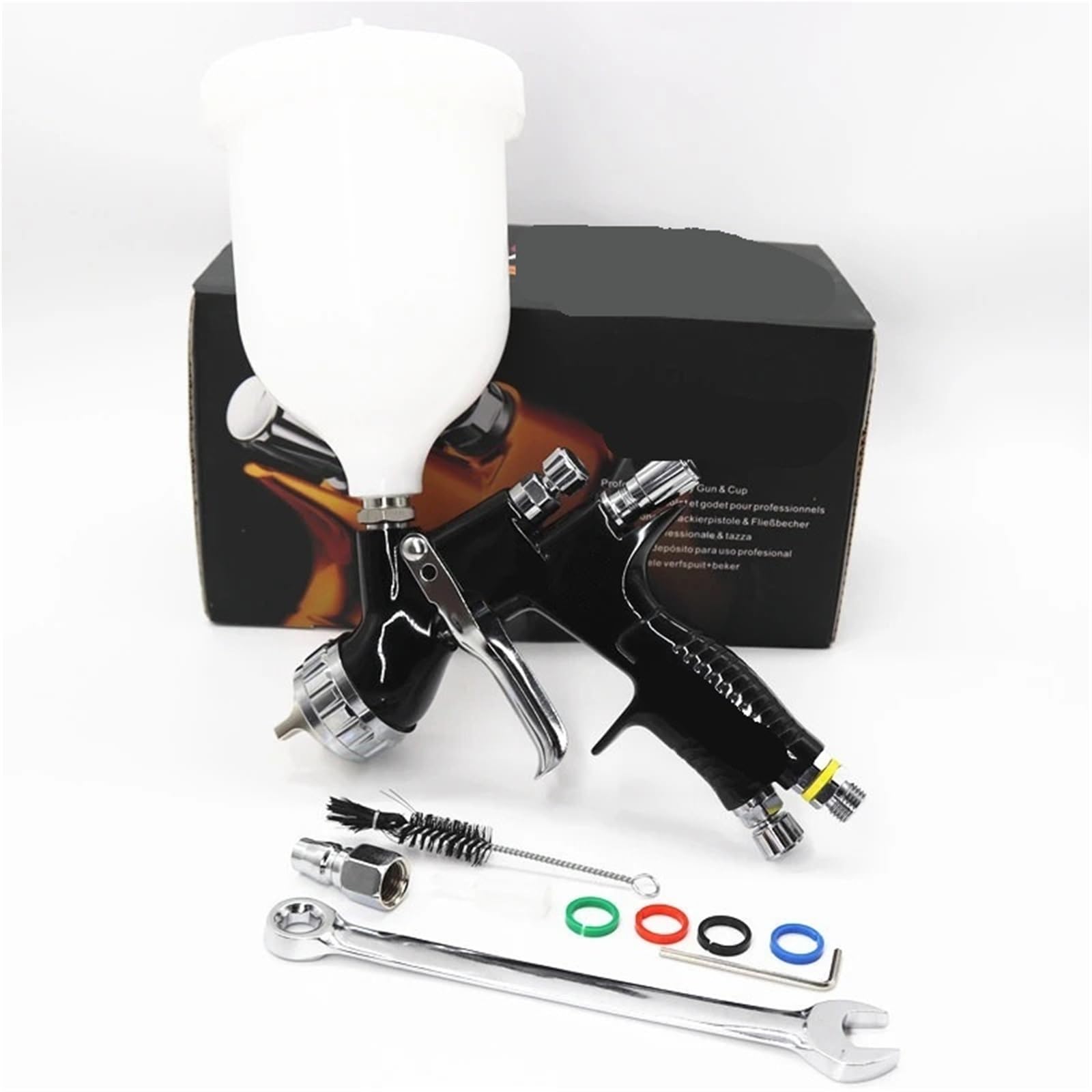 SprayNtools lakier samochodowy TE20/T110 1,3/1,8 mm dysza lakier na bazie wody Air Spray Airbrush (złoty 1,3 mm TE20)