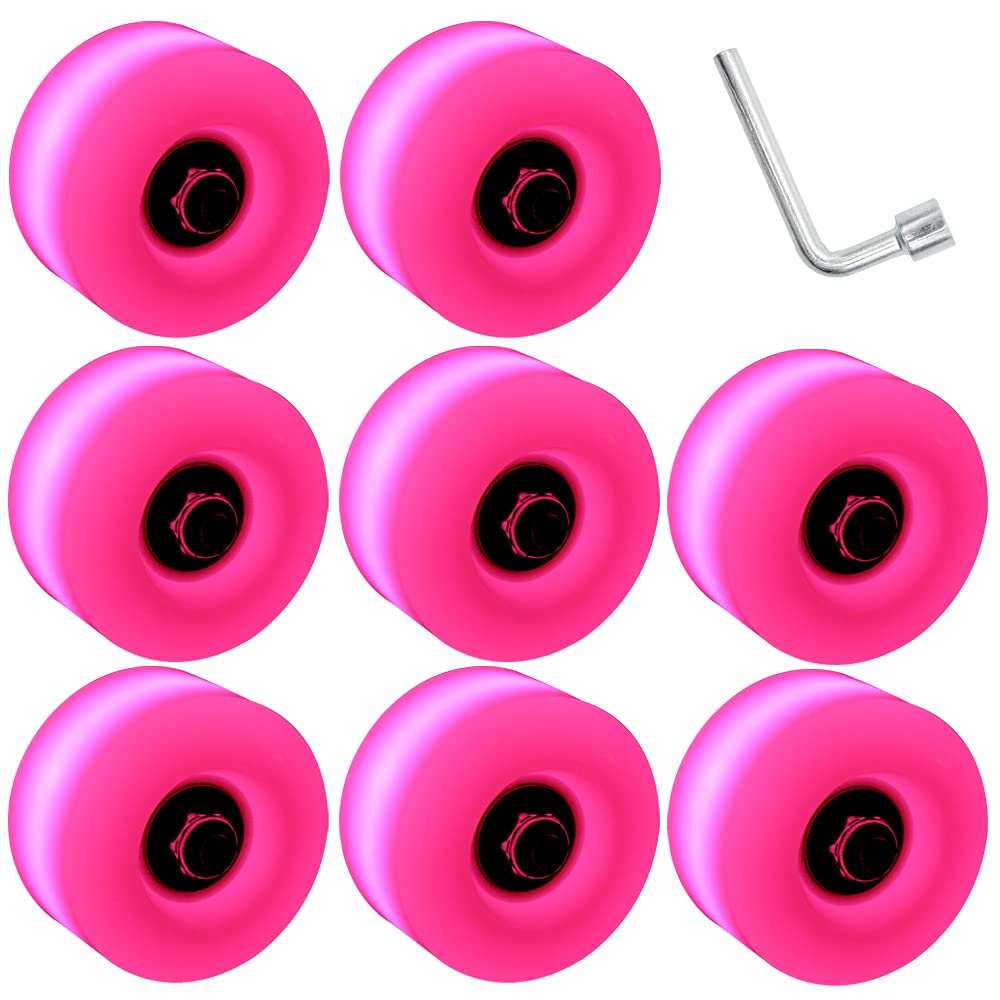 Nezylaf 8 Piece Light up Roller Skate Wheels