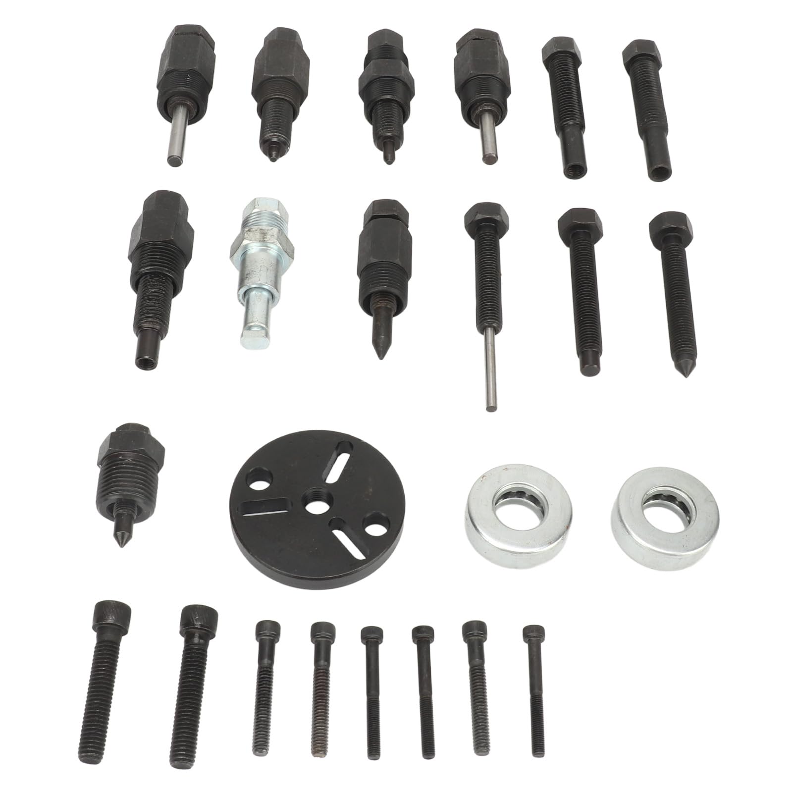 Attrezzo per rimozione frizione compressore AC, Attrezzo estrattore frizione AC, 24PCS Kit di strumenti estrattore installatore per rimozione frizione compressore