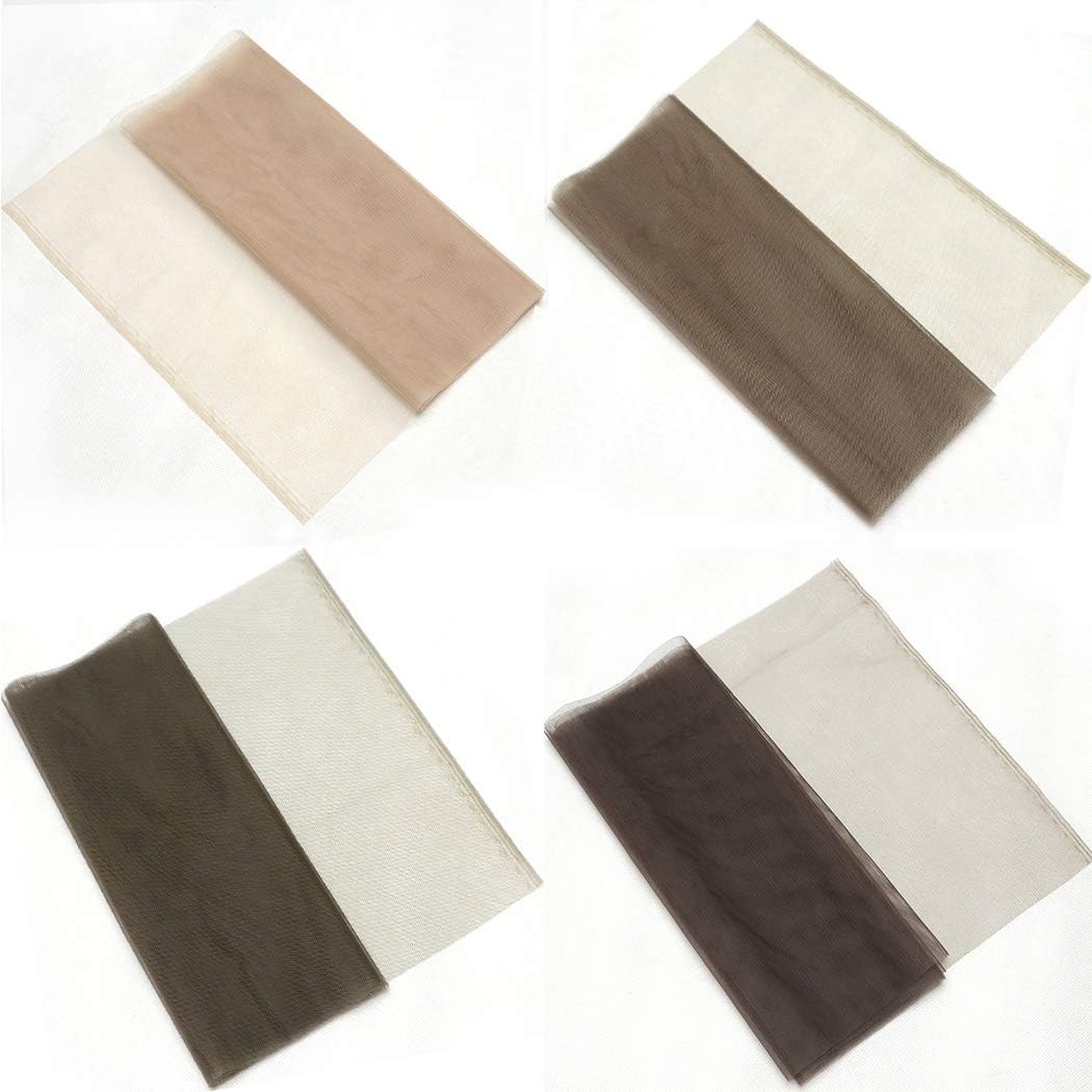 Lace Net for Making or Ventilating Lace Wig Closure Caps Toupee, Foundation Wig Accessories- 1/4 Yard (46"x9.05"),Transparent Color