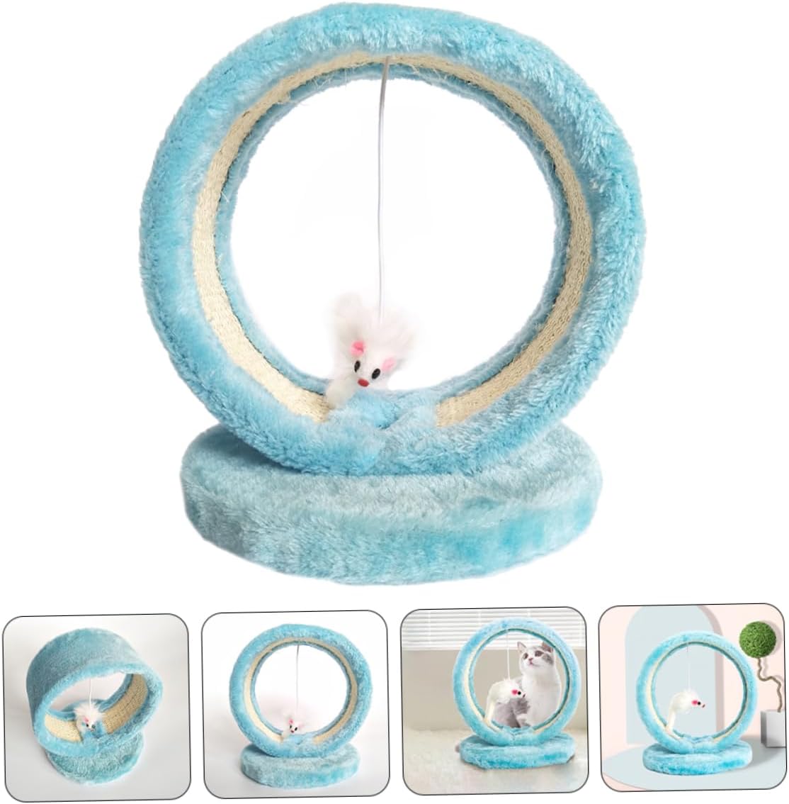 Cat Scratching Board Kitten Climbing Frame Hanging Mouse Sisal Material Pet Supplies Cat Exercise Toy