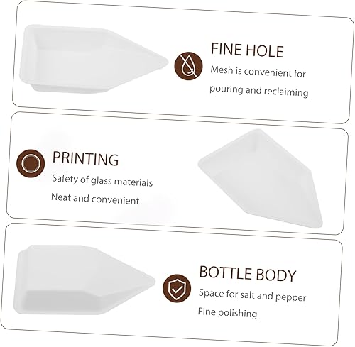 Miniatura 6 de GLEAVI Bandeja de pesaje para barcos de pesaje, 30 unidades, bandeja cuadrada para servir, kits de prueba de agua, botella de pesaje, pesaje de