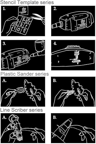 Miniatura 5 de Kit de herramientas de artesanía modelo Hobby para construcción de modelos, acero inoxidable, fabricante de agujeros, modelador, escrito línea,