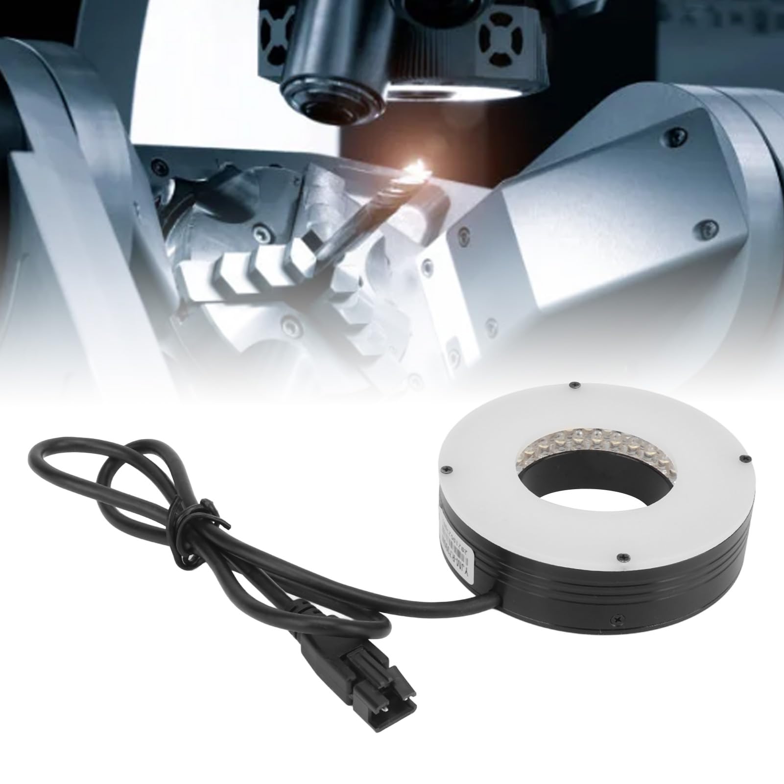 Anneau Lumineux LED USB Pour Microscope - 31 LEDs, Luminosité Réglable - Diamètre 46 Mm - Compatible Microscope Stéréo, Caméra - Alimentation 5V USB