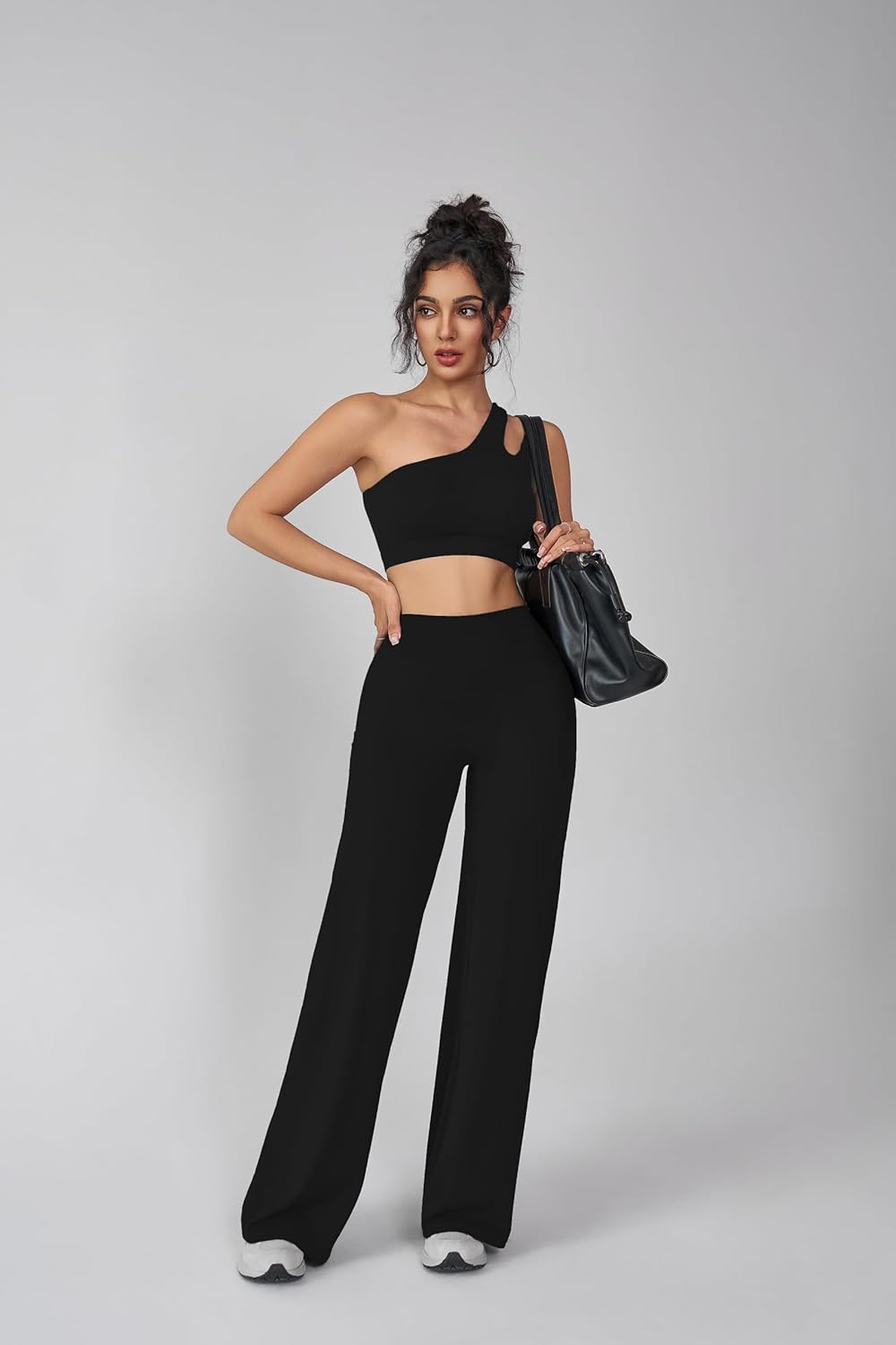 Wide Leg Leggings Women, High-Waisted Straight Leggings, Casual Pants for Women, Wide Leg Yoga Pants - Image 8