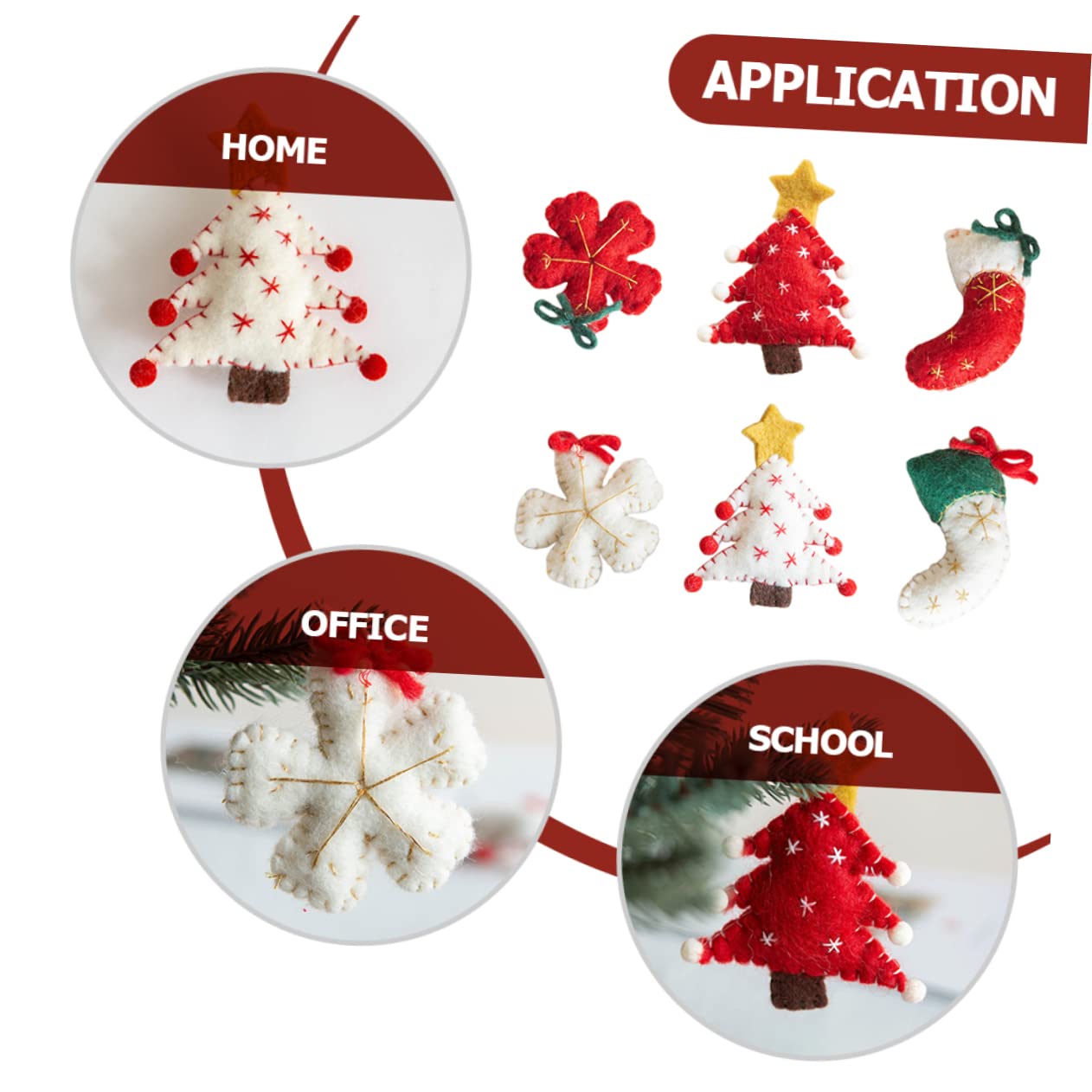 IMIKEYA 18 STK Weihnachtsschmuck Weihnachtsbaum-anhänger Weihnachtsbaumanhänger Für Den Haushalt Filz Weihnachtsbaum Christbaumschmuck Aus Filz Weihnachtsfeier Dekoration Gefühlt
