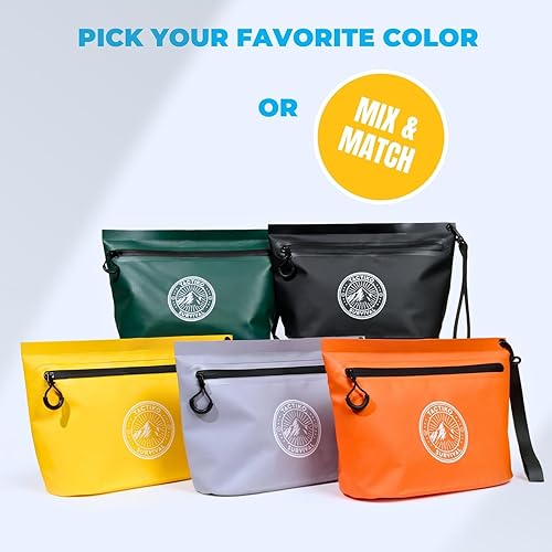 Miniatura 9 de Tactiko - Bolsas resistentes al agua con cremallera  Organizadores de 2 litros para bolsas secas, bolsas de viaje (verde)