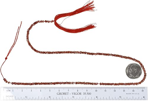 Vista 12 de uGems Granate Strand Facetado 0.157 in Rojo rondelle