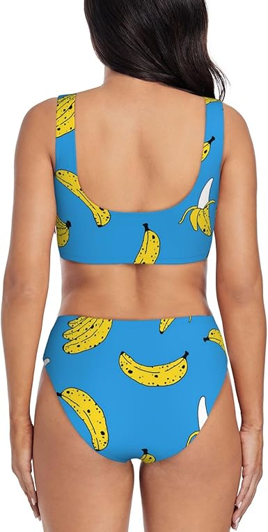 バナナ柄セパレート水着・ビキニ Amazon.co.jp: [小さな店] 水着 バナナ柄 ビキニ 上下2点セット