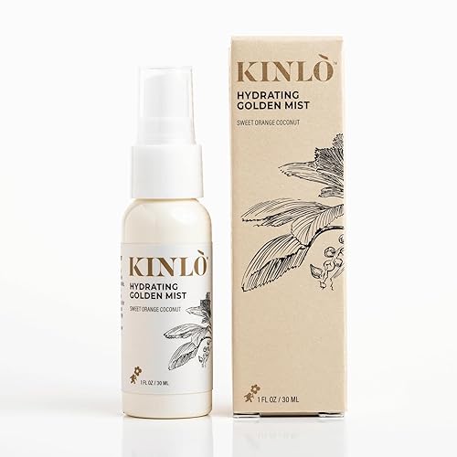 Miniatura 9 de Kinlo Bruma dorada hidratante, 1 onza líquida, niebla facial con agua de coco, aloe, hamamelis, caléndula  Spray facial spray hidratante  Cuidado de
