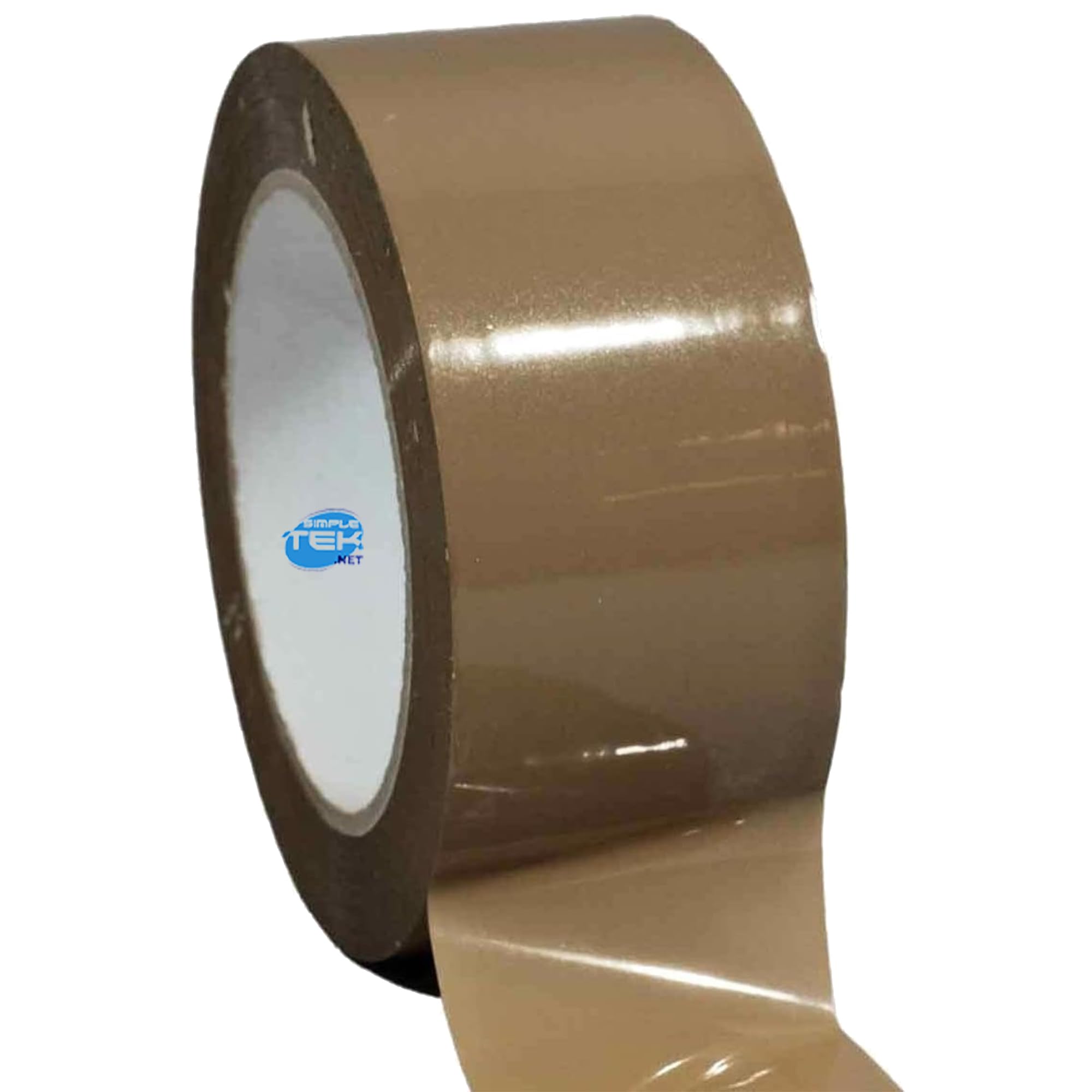 SIMPLETEK - 36 X Rotolo Nastro Adesivo Silent Silenzioso Marrone Avana Imballo Pacchi Trasloco No-Rumore 132 metri x 50 mm (36 pezzi)