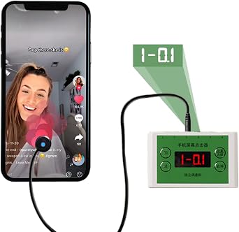 Adjustable Independent Speed Physical Auto Clicker on Different Ports Auto Clicker for iPhone iPad, Screen Device Tap for Android IOS, Simulated Finger Clicking, Suitable for Games, Reward TasksD1
