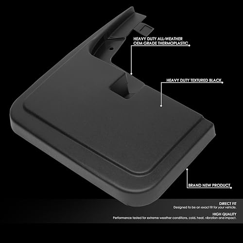 Miniatura 2 de DNA MOTORING WFMK-002 Barro Guard Splash Flap [para Ford F150 15-18 sin moldeado de labio de rueda OE]