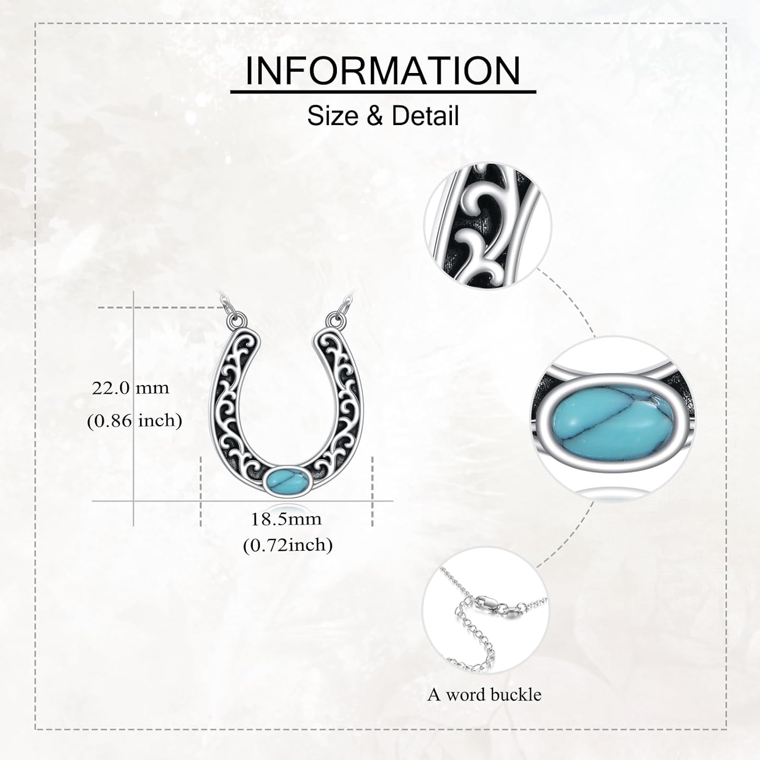 YAFEINI Horseshoe Necklace 925 Sterling Silver Horse Shoe Pendant Jewelry for Women Mom - Image 5