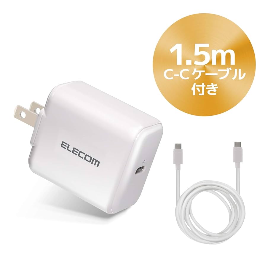 (未使用･未開封品)　エレコム USB 充電器 ACアダプター コンセント [ スマホ/タブレット 対応 ] usb type c ×1ポート PD対応 18W 折畳式プラグ PSE適合 ホワイトフ p706p5g Amazon | エレコム USB コンセント 充電器 18W ( USB PD対応