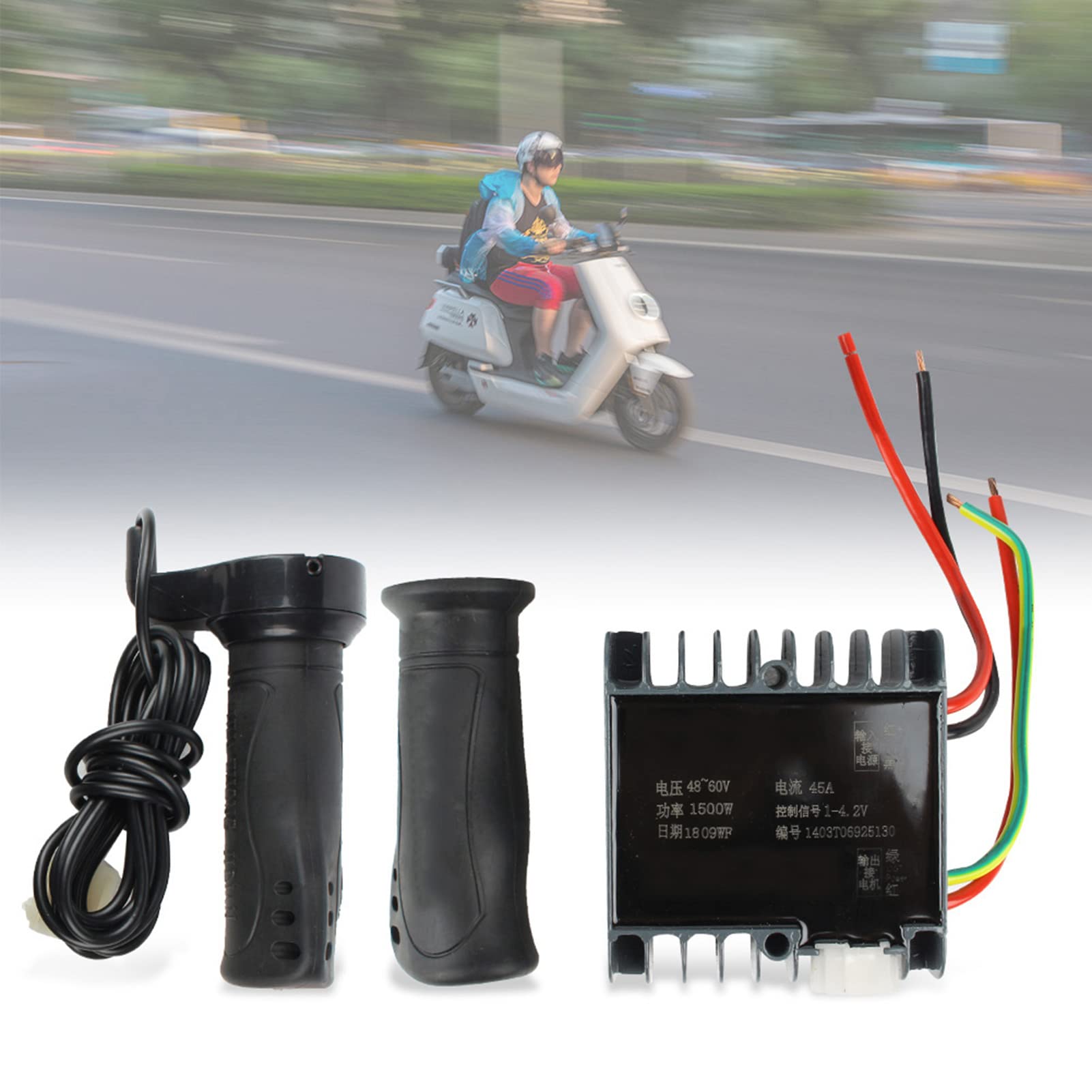 Controlador de motor cepillado 48V 60V 1500W Alta potencia Durable Metal Bicicleta eléctrica Scooter Triciclo Caja de control de velocidad Disipación de calor Ligero Fácil