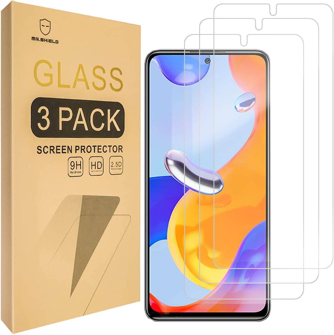 [3-Pack Designed For Xiaomi Redmi Note 11 Pro 5G+4G / Redmi Note 11 Pro+ / Redmi Note 11 Pro Plus [Tempered Glass] [Japan Glass with 9H Hardness] Screen Protector