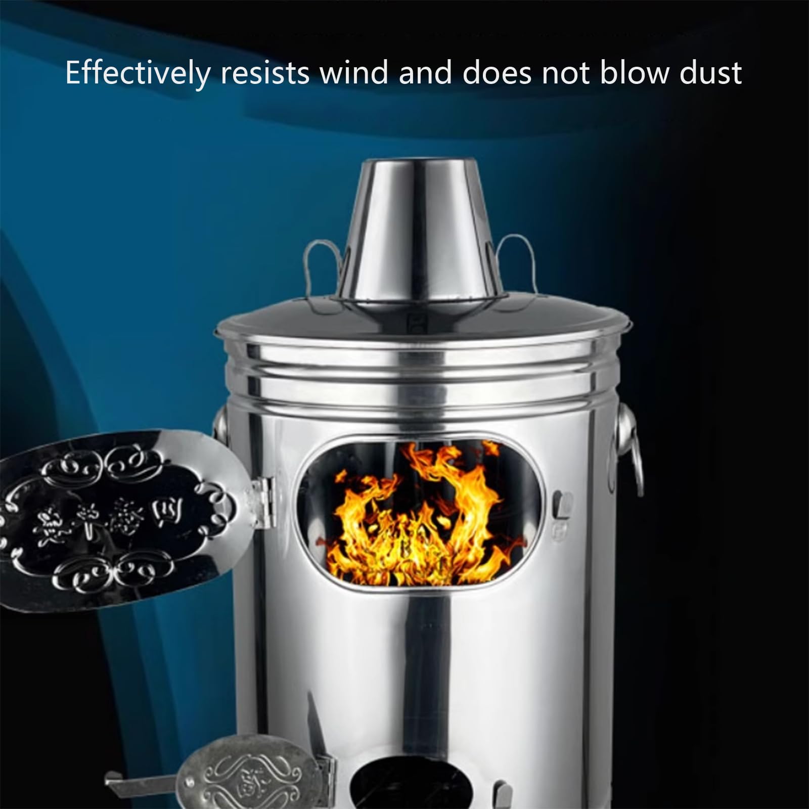Brasero Exterior, Quemar Barril, Jaula Incineradora con Chimenea, Contenedor Incinerador para Jardín con Gancho para Fuego, para Papel, Hojas, Basura, Patio Trasero, Hoguera