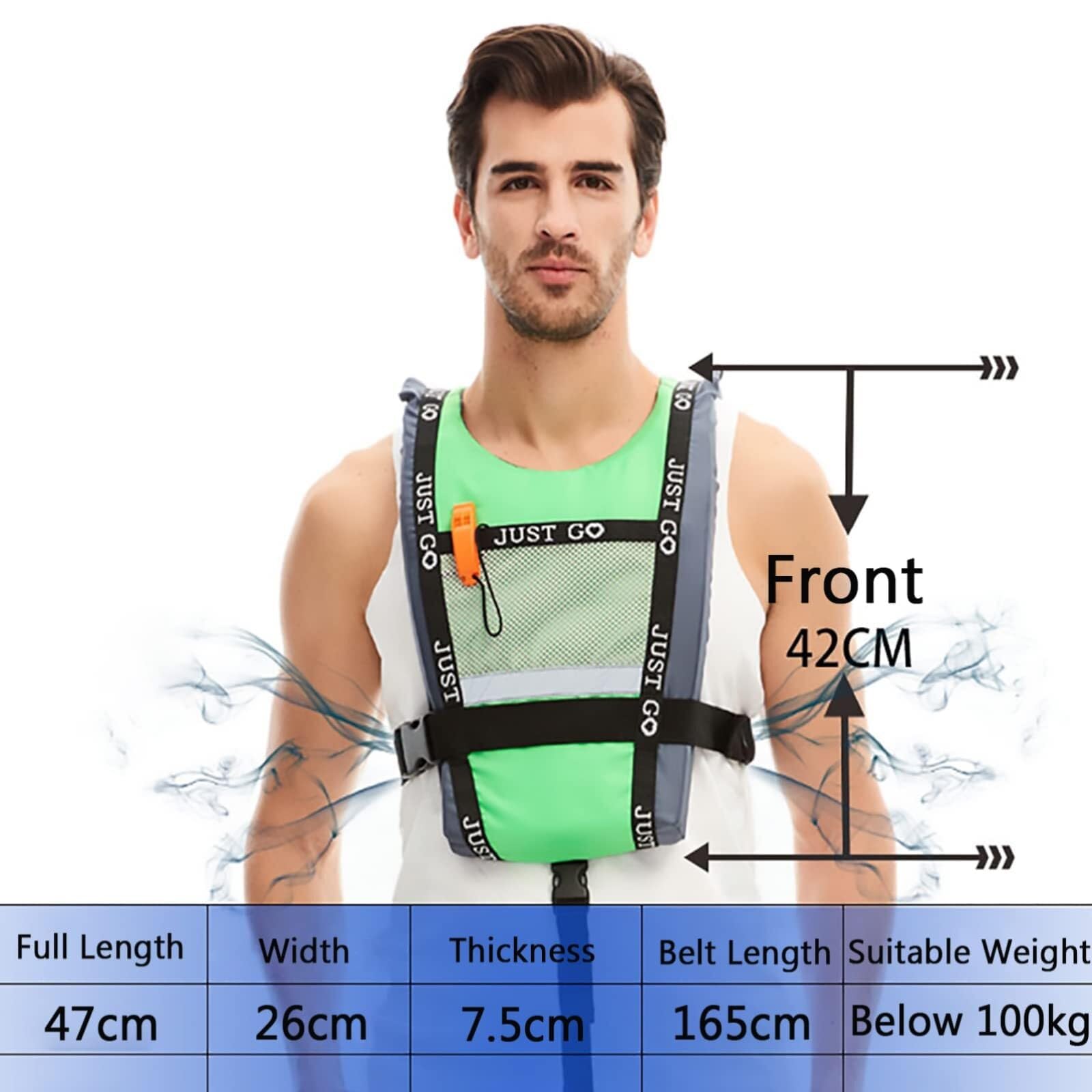 River Vest Alta Galleggiabilità con Design Leggero e Pieghevole per Pesca Mosca Trota Fiume Uso