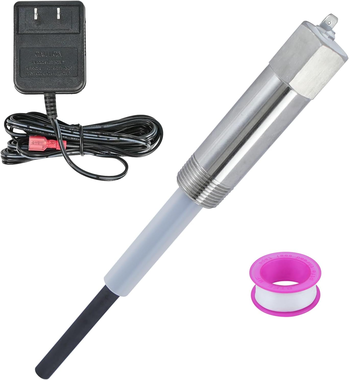 Powered Anode Rod,Water Heater Anode Rod Made of Titanium (10-39 gallon),Powered Anode Rod for Water Heater Can Eliminate Sulfur Smell In Well Water,Anti-Rust & Corrosion,Eliminates Rotten Egg Smell