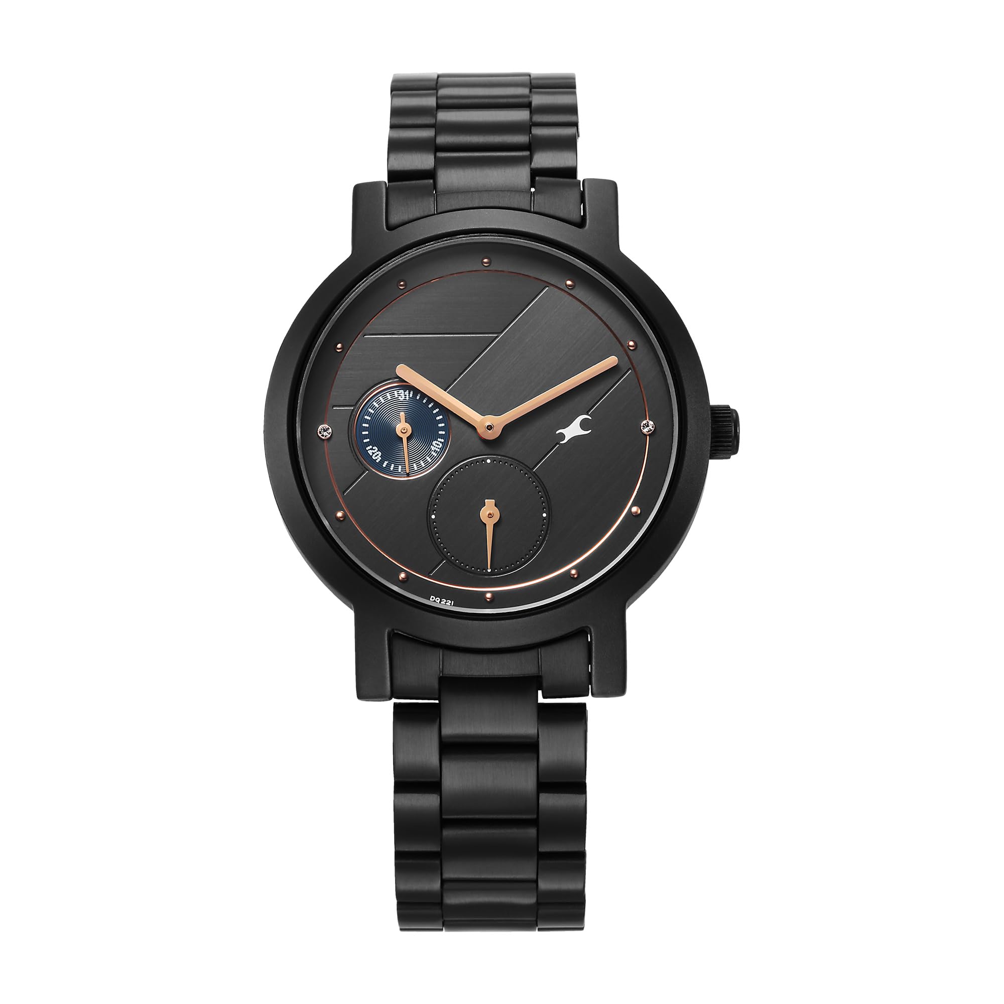 Fastrack Tick Tock Quartz Analog Black Dial with Black Stainless Steel Strap Watch for Girls-6225NM01 (B0D7VR91XB) Amazon Price History, Amazon Price Tracker