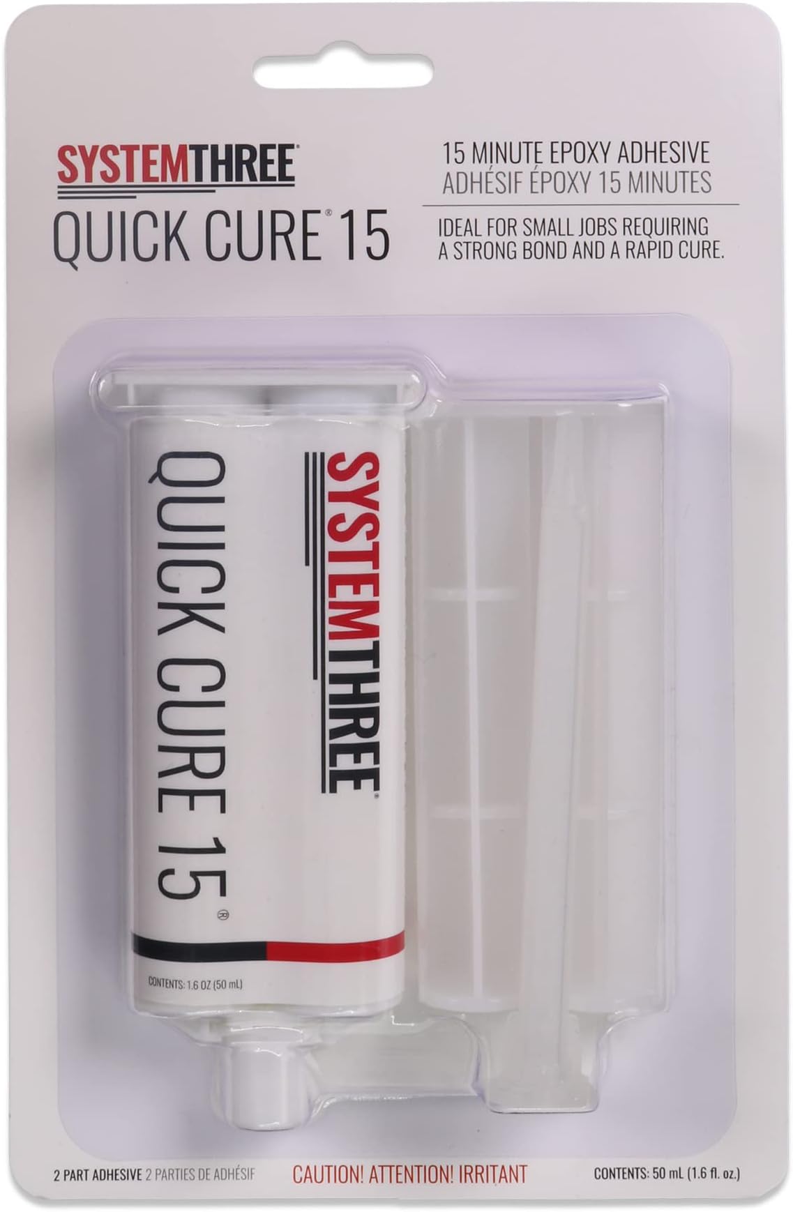 System Three Quick Cure 15 Epoxy Adhesive Cartridge, 50ml