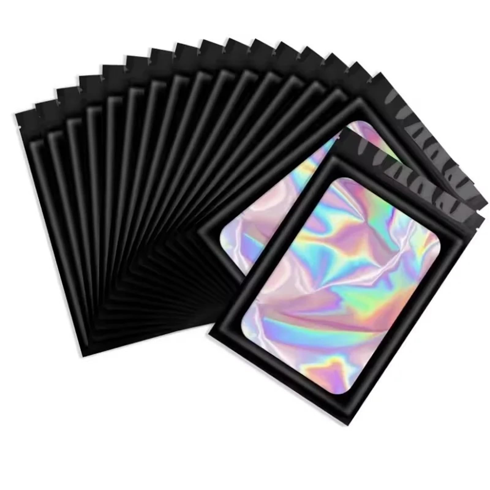 300PCS Ziplock Bags Laser Color Resealable For Jewelry