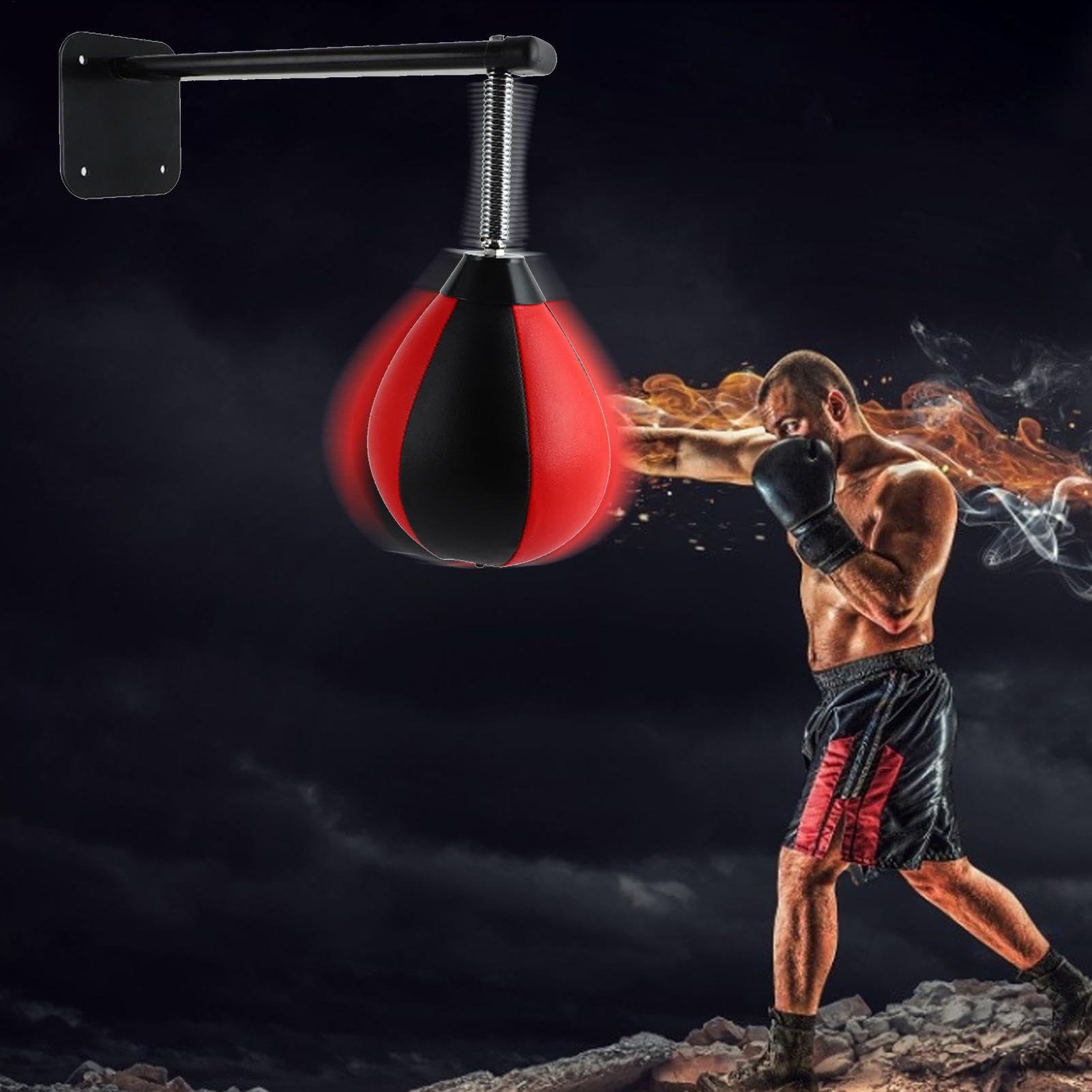 Speed Punchingball, Speed Ball Hängend Mit Halterung,Boxsack Wandhalterung