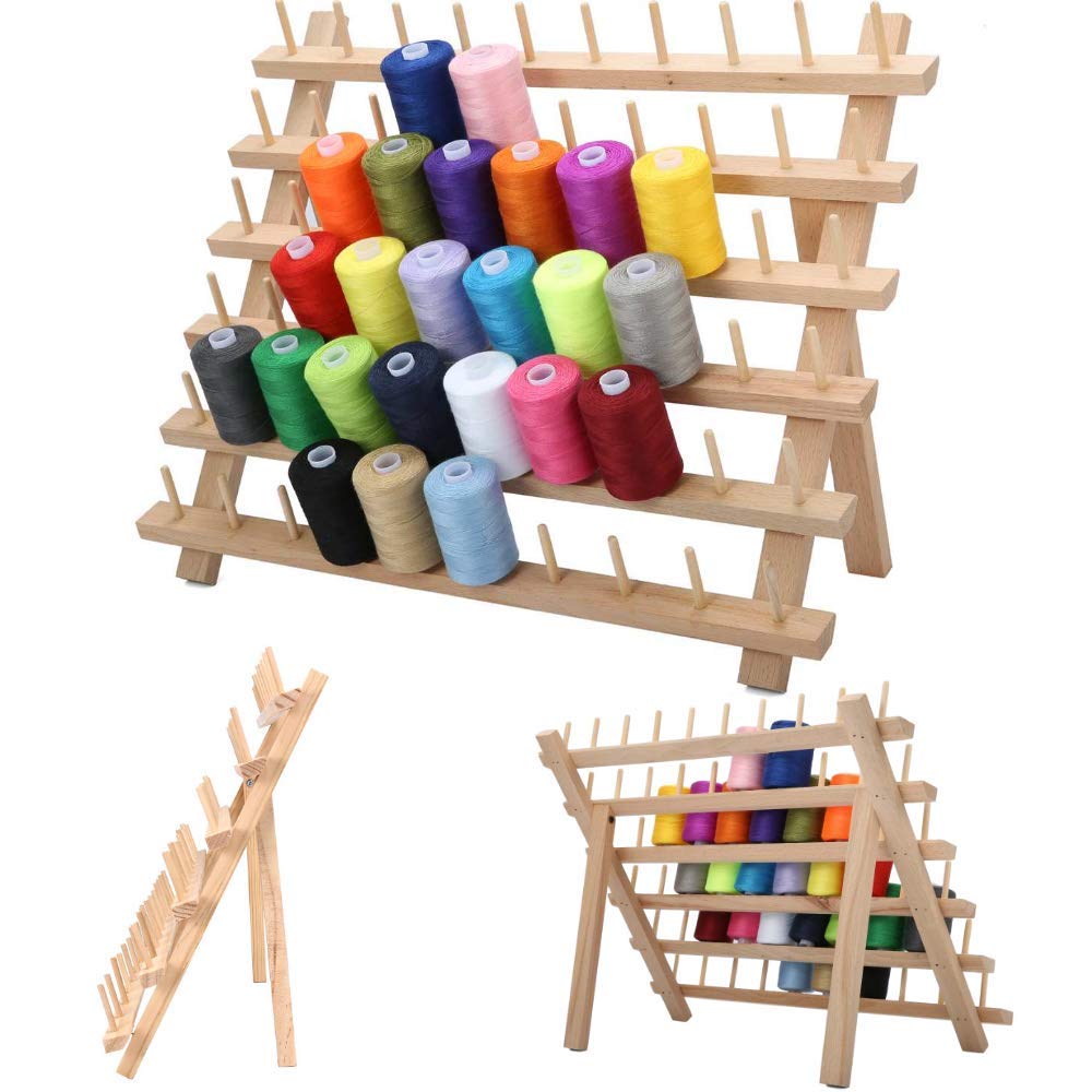 く*）様 ★DIY ★木製 ミシン糸巻き収納ラック (ラックのみ)糸は売り切れま Amazon | MORYTRADE 糸巻ラック ミシン糸 刺繍糸 糸立て 台 木製