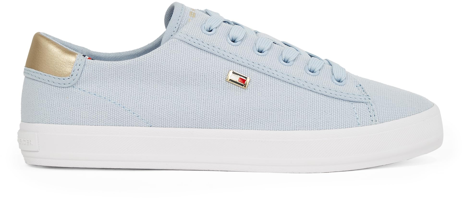 Tommy Hilfiger Donna Sneakers Vulcanizzate Canvas Lace Up Eleganti