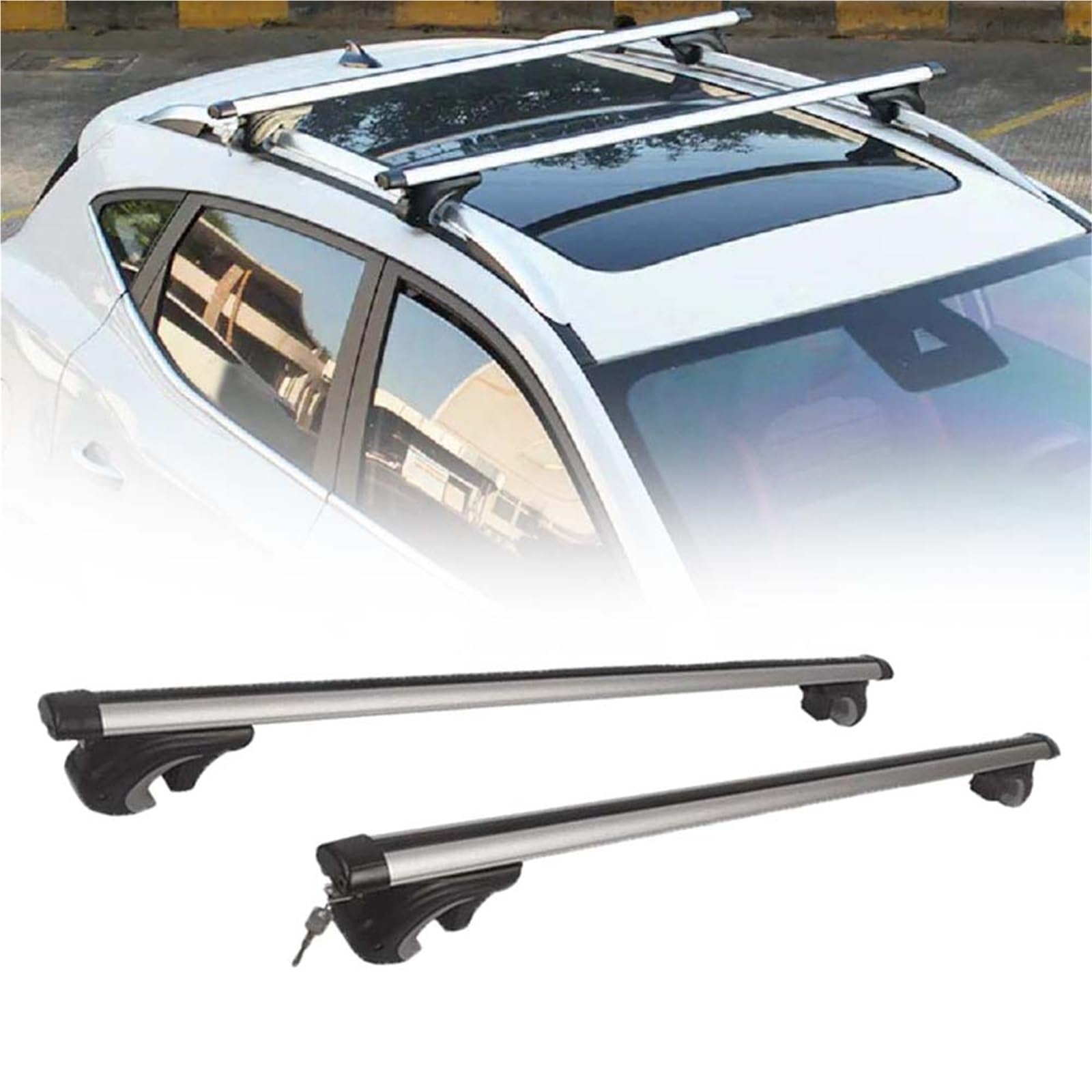 Barres de toit transversales voiture T-Cross 2019-2023 porte-bagages de toit en alu aérodynamique