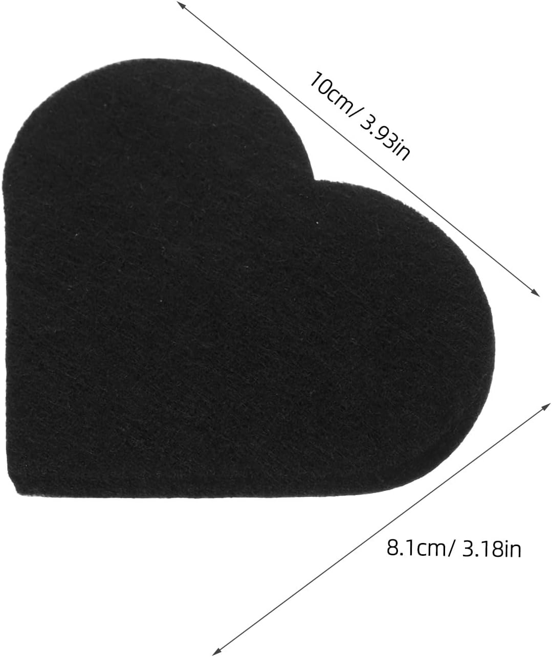 CIMAXIC 6pcs Felt Hearts Cutouts Heart Shaped Crafts 3.9x3.1Inch for Valentine’s Day Wedding Decoration Scrapbooking Sewing Embellishments DIY Projects