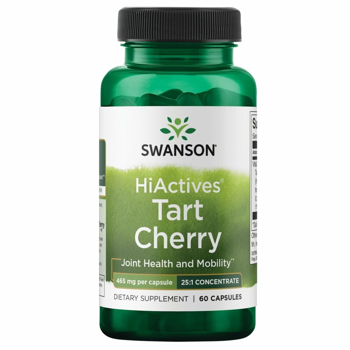 Swanson HiActives Tart Cherry Joint Support 465 mg, 60 Capsules 60 Count (Pack of 1)